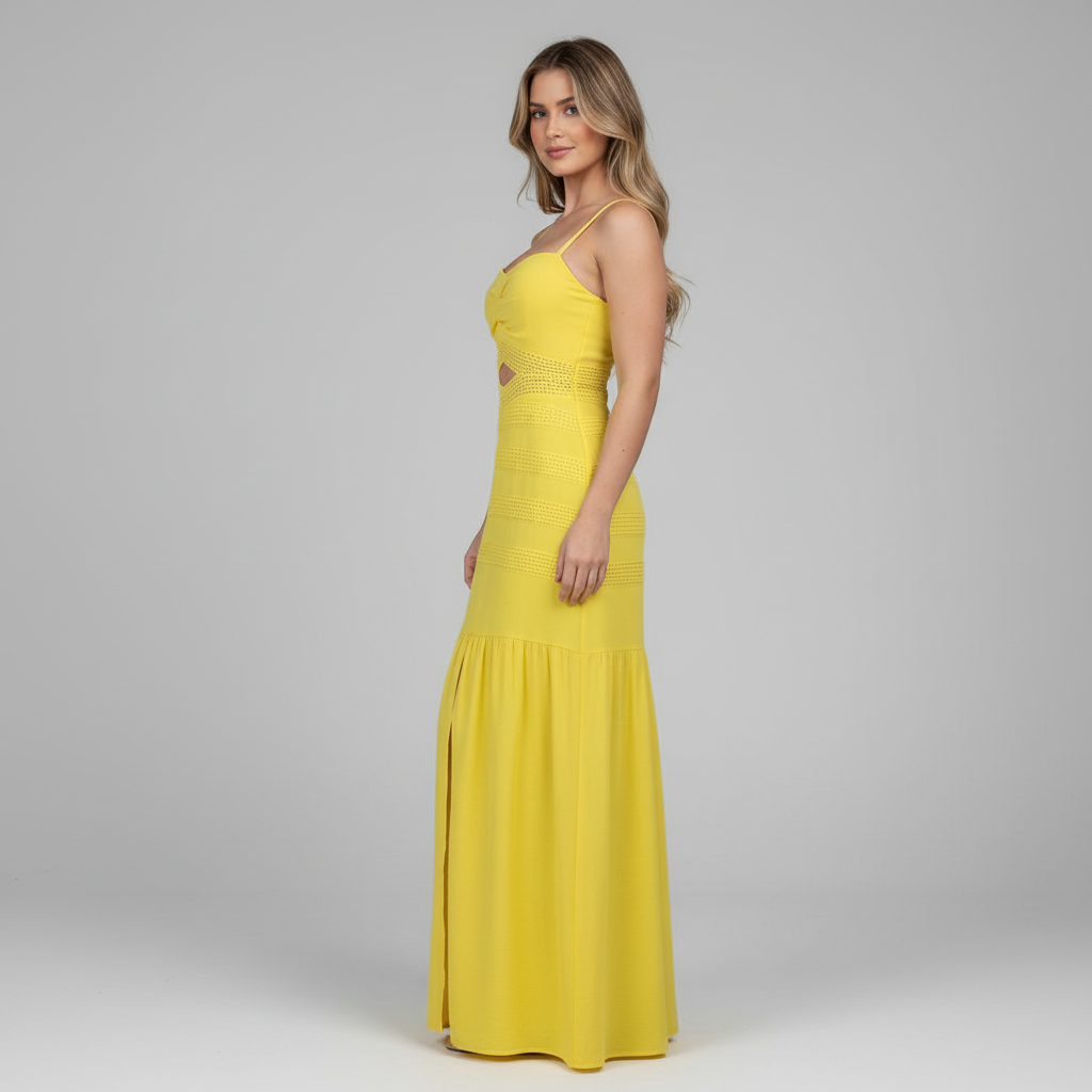 Essence Tığ İşi Dantel Balık Kuyruğu Maxi Elbise