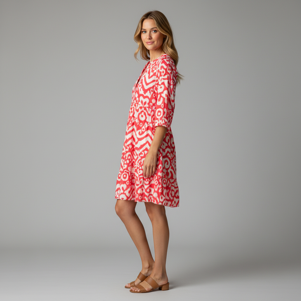 Boho Desenli Salaş Elbise