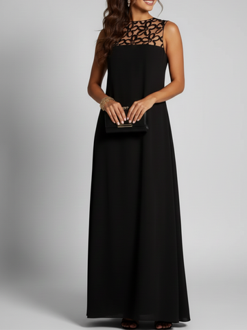 Siyah V Sırtlı Abiye Elbise