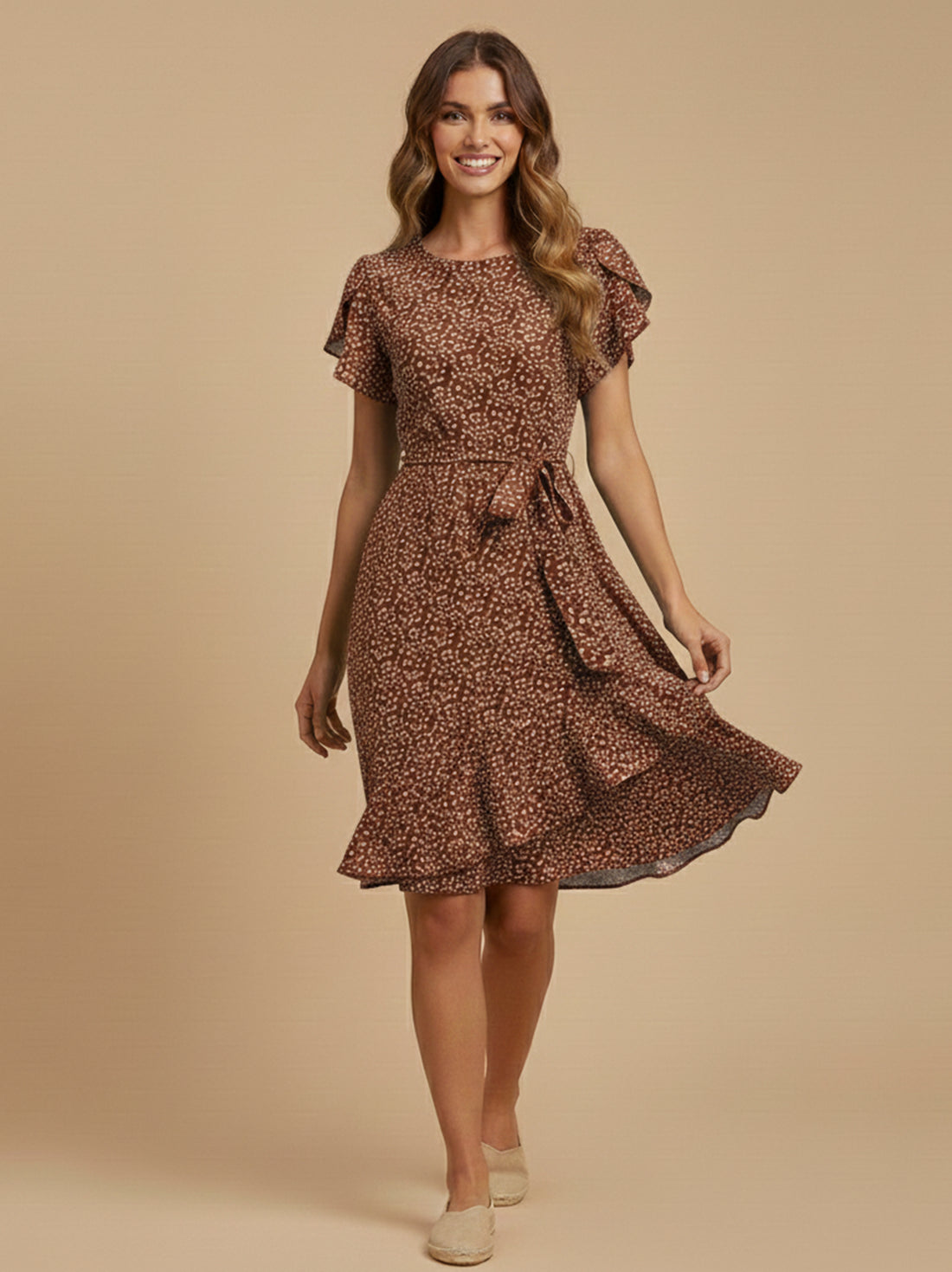 Abito midi con stampa floreale Charlotte