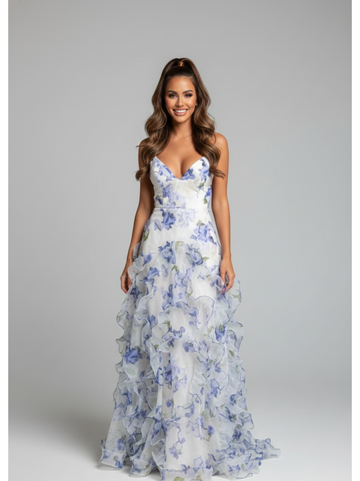 Belle Ruffled Floral Dress