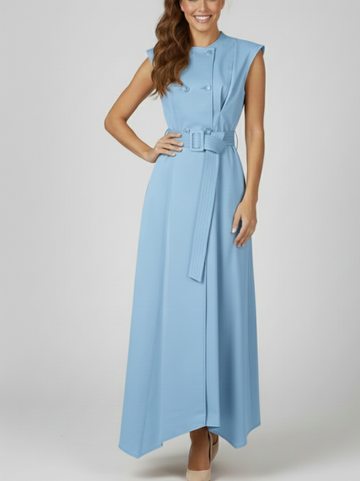 Vestido de oficina Clarisse con botones y corte A