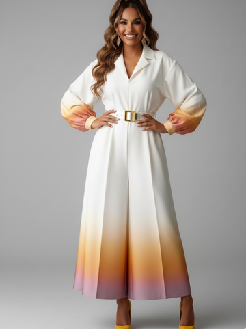 Ensemble deux pièces plissé dégradé Amara