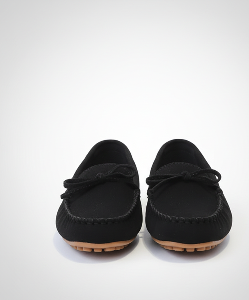 Mocassins plats classiques en daim