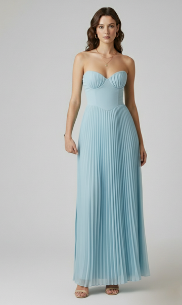 Vestido de fiesta plisado Aisha