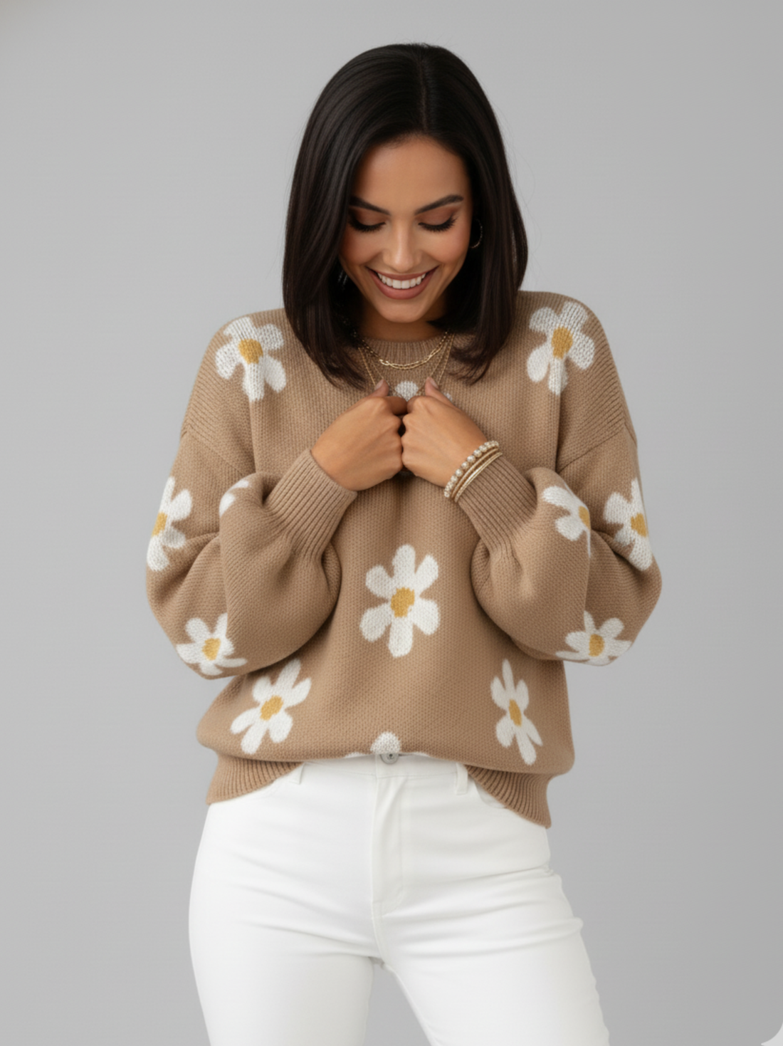 Blusa Jill de gola redonda